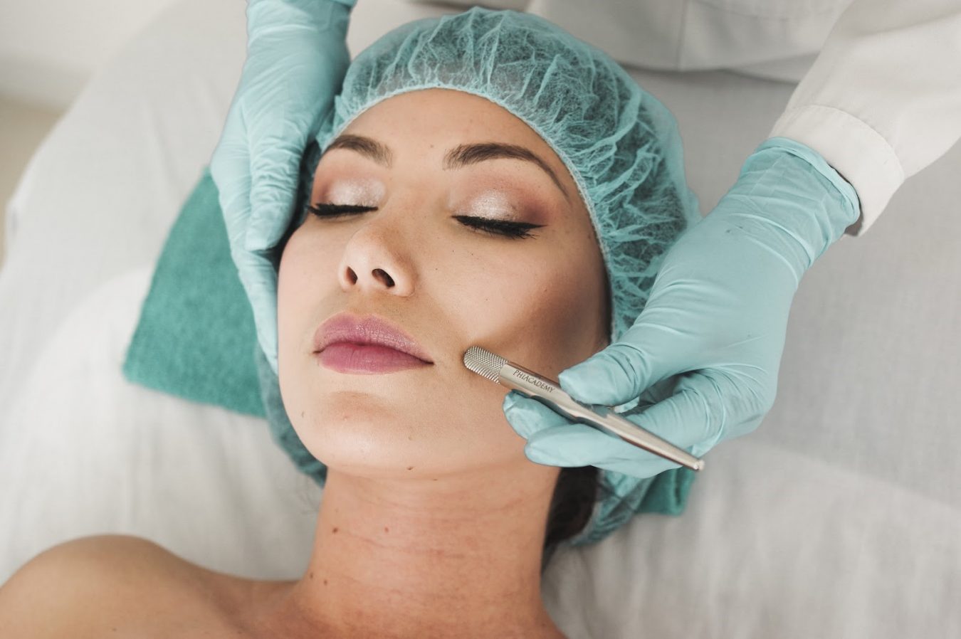 Lady getting a chemical peel